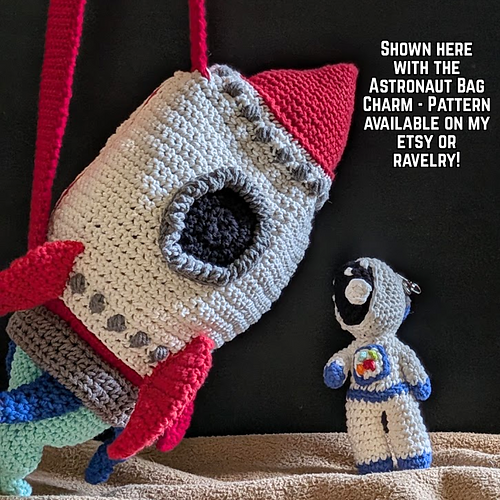 Rocket Patterns Ravelry: Rocket Ship Purse and Plushie pattern by CrochetInTheSunshine