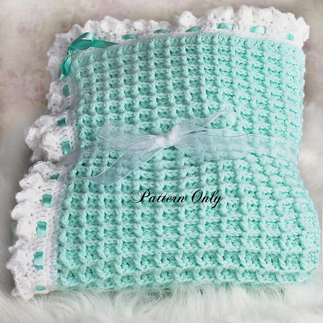 Ravelry Waffle Stitch Baby Blanket pattern by Jennifer DiFranco