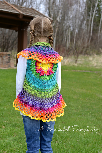 Girls Butterfly Mandala Vest photo 1