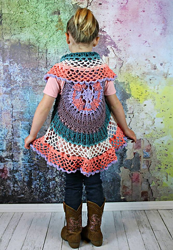 Girls Butterfly Mandala Vest photo 6