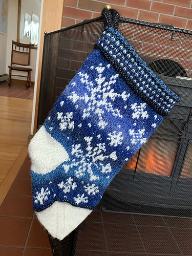 Snowflakes Xmas Stocking photo 2