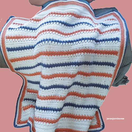 Ravelry Chunky Stripes Throw pattern by Sharon Goodwin