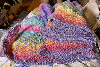 2026-05-22 Sigh! Not enough yarn to complete the bind off.