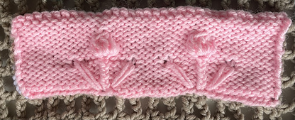 2024-03-17 sewn down at Sunday Morning Knitting 