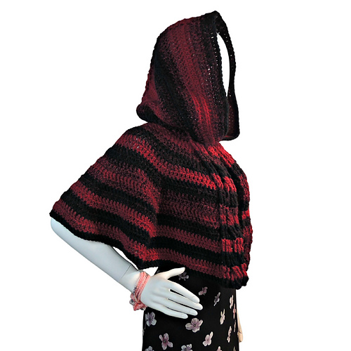 Hooded Cabled Cape photo 11
