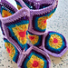 Hexagon Slipper Socks pattern 