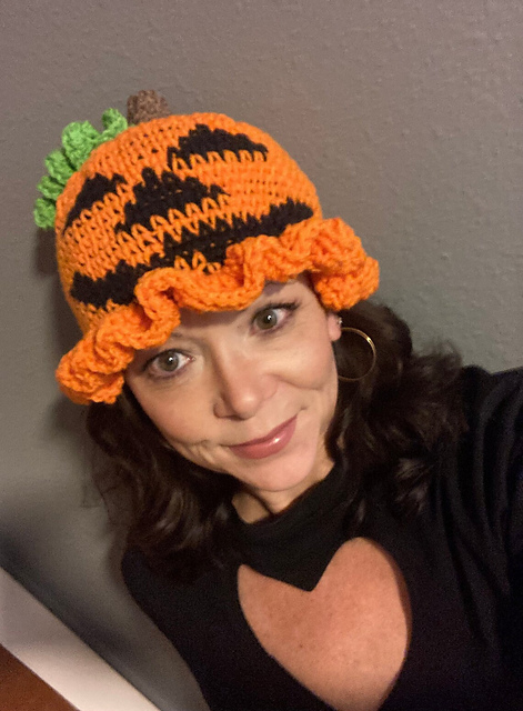 Pumpkin Bucket Hat pattern by Jamie Lynn