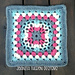 Puff Cross Granny Square pattern 