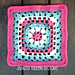 Lacy Flower Wheel Granny Square pattern 