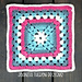 Flower Cluster Cross Granny Square pattern 