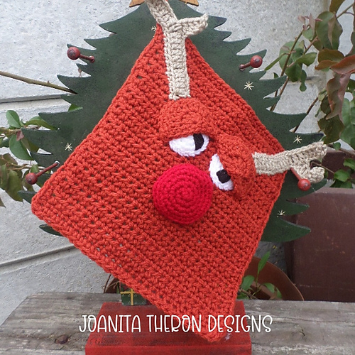 Rudolph the Reindeer Dishcloth photo 1