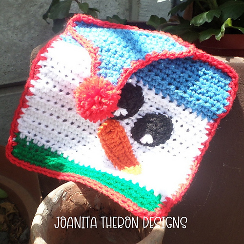 Snazzy Snowman Square Dishcloth photo 1
