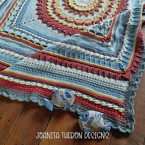 Sun to Sea Mandala Throw photo 5