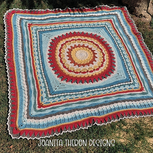 Sun to Sea Mandala Throw photo 3