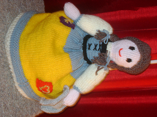 Fotokopie Strickmuster - Aschenputtel Spielzeug Topsy Turvy Puppe 19 Cm