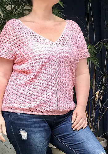 Slanted Granny Vneck Summer Top photo 7