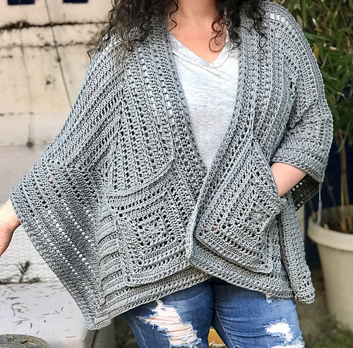 Lazy Diamond Boho Pocket Shawl photo 9