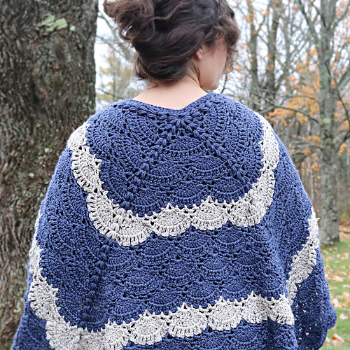 Flora Blossom Capelet Shawl