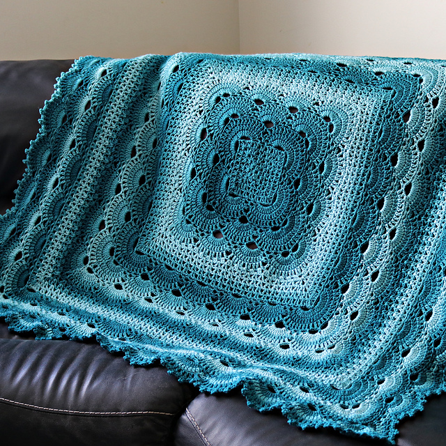 Ravelry Victoria's German Shells Blanket pattern by Jonna Martinez