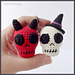 Skull Halloween keychains pattern