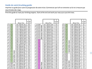 Guide de suivi / tracking guide