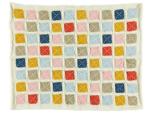 Couverture bleue et blanche crochetée - Etsy France