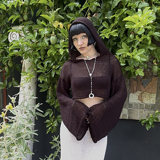 Ravelry Orestiad Hooded Crop Sweater Pattern By June Lagoon 