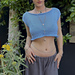 Divona Crop Tee Top pattern 