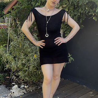 Ravelry: Nixie Tassel Mini Dress pattern by June Lagoon