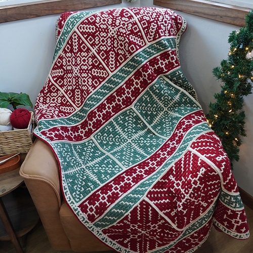 Frosted Windowpane Blanket