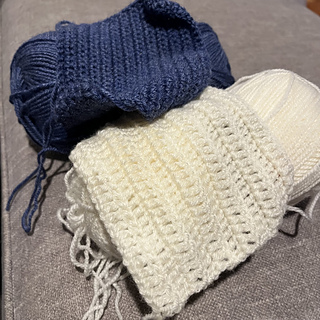 Who swatches for a blanket?! Me, apparently 
