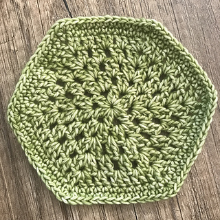 Week 2 Plain Hexie B in color 806 Canada Jade