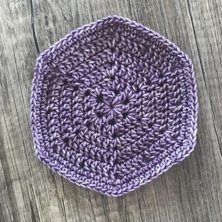 Week 7 Plain Hexie A in color 811 Deep Amethyst