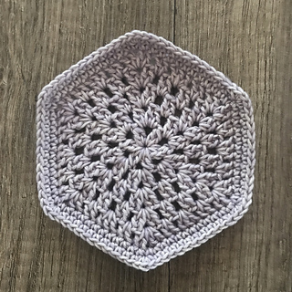 Week 7 Plain Hexie B in color 818 Lilac Quartz