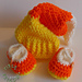 Candycorn Cap & Booties photo 3