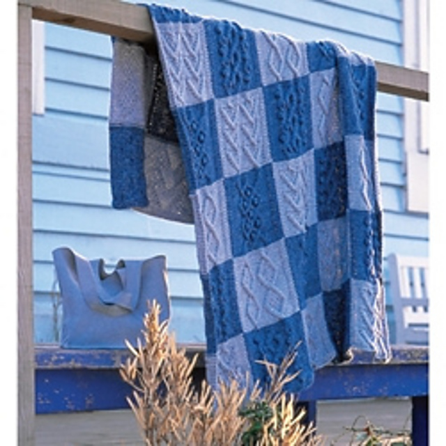 Ravelry Cabled Throw / Patchwork Afghan pattern by Debbie Bliss