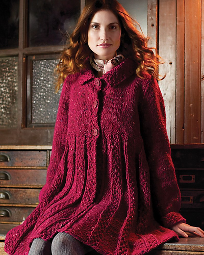 Ravelry: # 13 A-Line Coat pattern by Debbie Bliss