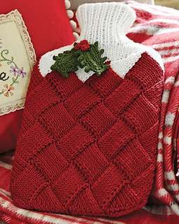 Ravelry: #28 Entrelac Hot Water Bottle Cover pattern by Rosy Tucker