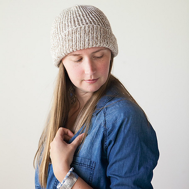 Marled Rib Hat pattern by Hannah Maier