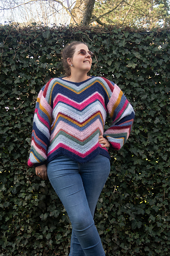 Zigzag Genser - Knitting with Chopsticks