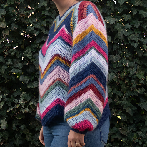Zigzag Genser - Knitting with Chopsticks