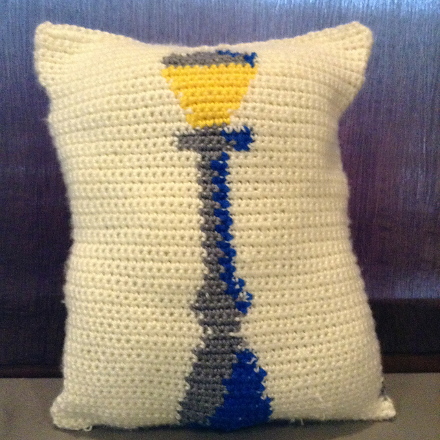 Ravelry Lamp Post Pillow pattern by Katherine Westerman