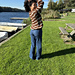 Bluse med zigzag mønster pattern