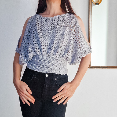 Pearl Lace Cold Shoulder Top