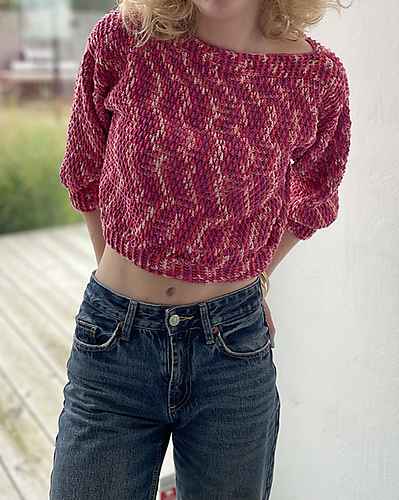 Cropped Alpine Stitch Sweater photo 11