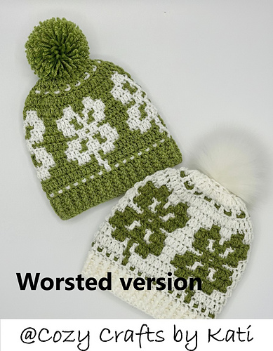 Shamrock Mosaic Hat - Worsted version