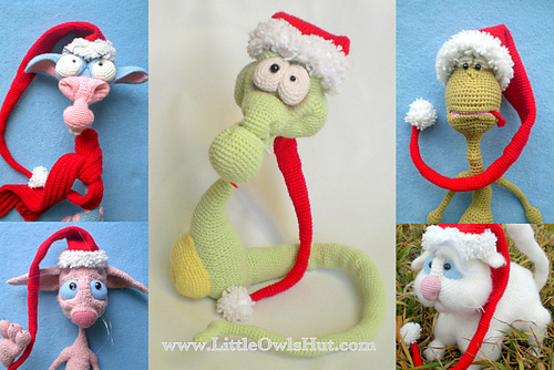 016 Christmas, New Year Hat & scarf for Amigurumi photo 1