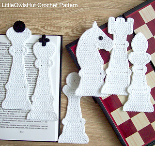 Ravelry: 077 Chess 6 bookmarks pattern by LittleOwlsHut