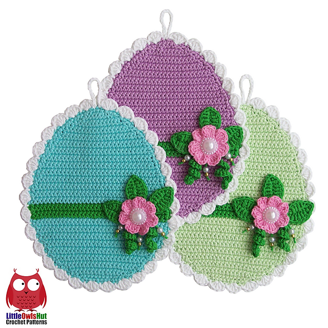 Potholder Vintage Print 621-0012 Pot Holder with Cute Little Girl with Bunny and Goat Easter Celebration