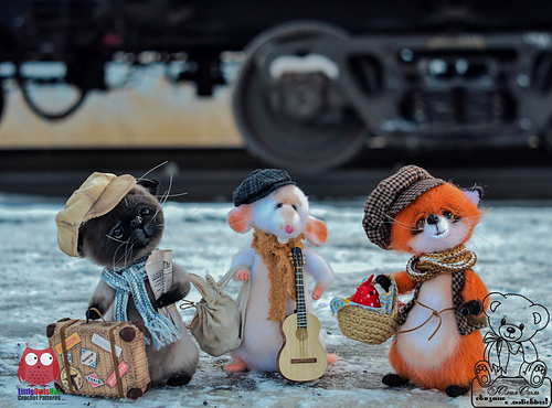 Ravelry: 262 Faithful Friends Cat, Mouse, Fox pattern by LittleOwlsHut